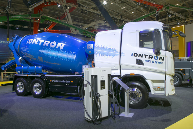 Based on a SANY electric chassis, the iONTRON eMixer is 100% electrically powered