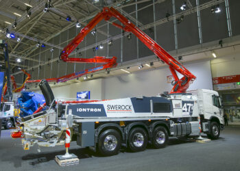 Putzmeister’s iONTRON hybrid truck-mounted concrete pump