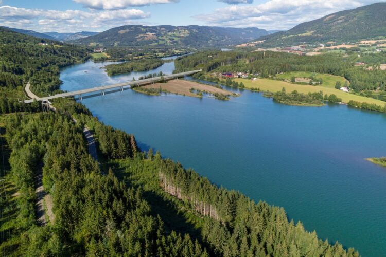 Lågendeltaet Naturreservat is an inland delta and a very important migration location (image courtesy Nye Veier)