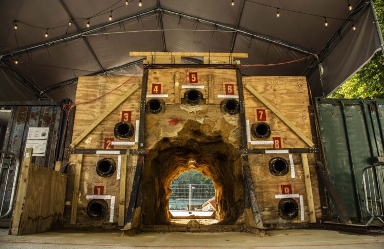 HyperTunnel recently unveiled what it says is the world’s first entirely robot-constructed underground structure, built at the company’s R&D facility near London (image courtesy hyperTunnel/University of Birmingham)
