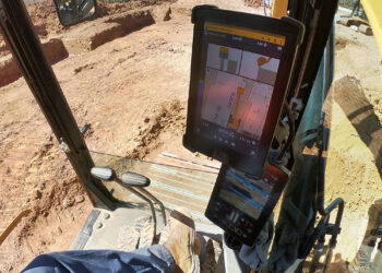 Having technology in the cab of an earthmover delivers precision working and productivity