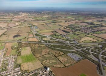 Computer generated image of the Lower Thames Crossing A13 junction