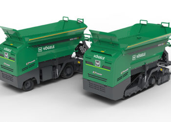 Compact pavers are now being introduced by Vögele, with a choice of electric or diesel power and tracks or wheels