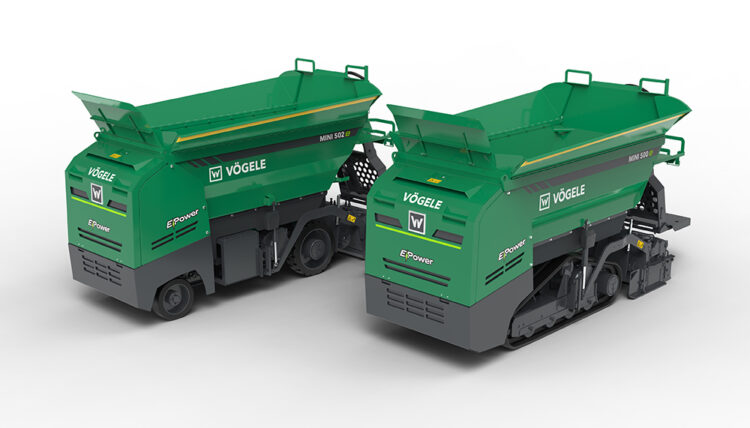 Compact pavers are now being introduced by Vögele, with a choice of electric or diesel power and tracks or wheels