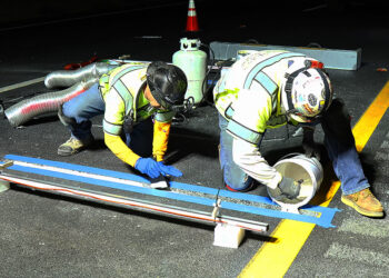 The prime contractor and responsible for delivering the project, including the road installation of the quartz sensors – also pre-assembled the AVC (Automated Vehicle Classification) cabinets in their warehouses instead of on site (image courtesy Kistler)