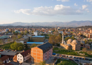 The North Macedonian capital Skopje is on European Route VIII (image © Salahudin/Dreamstime)