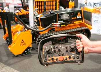 FAE’s sleek RCU-75 mulcher comes with an equally sleek remote control unit