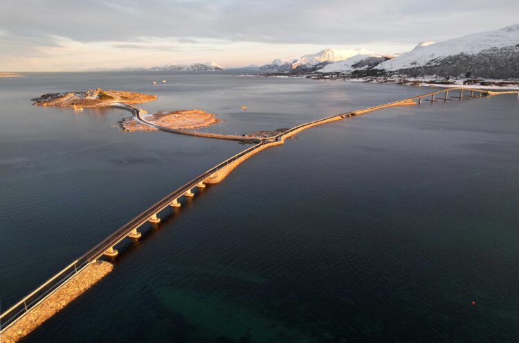 The North Island Road – the English translation - includes 13km of under-sea tunnels, three concrete bridges of 800m, 200m and 110m as well as 2.7km of road on reclaimed land (image © Henrik Knarvik/Møre og Romsdal fylkeskommune)