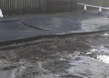 Road damage can follow in the wake of flooding, an increasingly common issue due to climate change. (images © courtesy of Mike Woof)