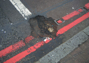 Even main roads on busy UK city streets suffer serious wear and tear