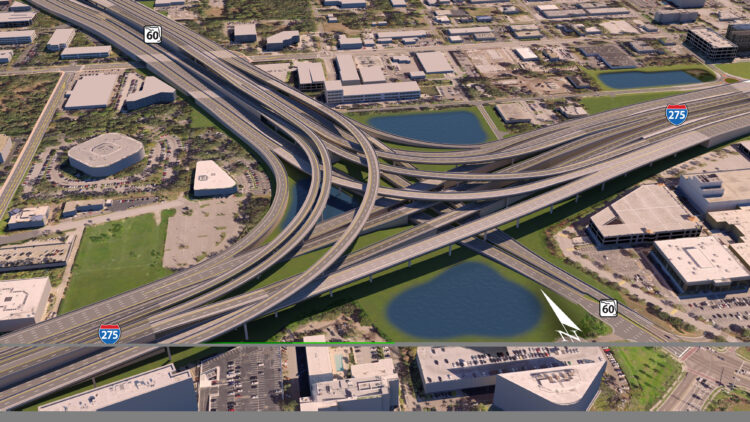 Lane Construction and Superior Construction are preferred partners for a key project in Tampa, Florida - image courtesy of FDOT