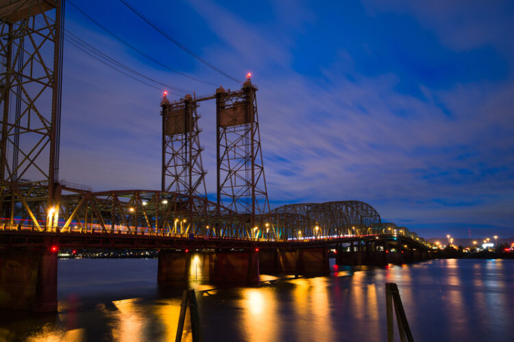 A new bridge link is required to carry I-5 between Washinton State and Oregon State in the US - image courtesy of © Vitpho | Dreamstime.com