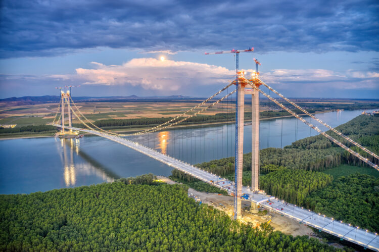 Romania’s Braila Bridge is being inaugurated officially - image courtesy of Daniel Chetroni | Dreamstime.com