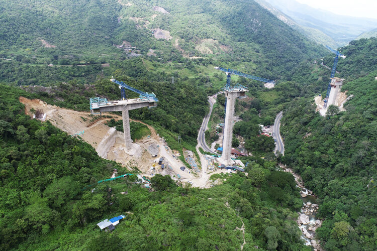 The topography of the route posed challenges for the construction work - image courtesy of ANI