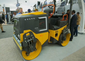 Volvo CE says the battery in its electric compactor is fast to charge