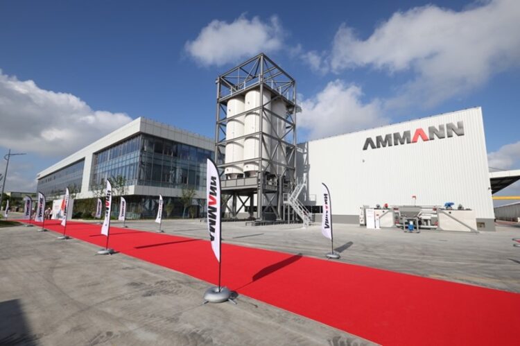 The new factory in Zhangjiagang is a major win for sustainability in China, noted Hans-Christian Schneider, chief executive of Ammann Group, during the ceremony (image courtesy Ammann)