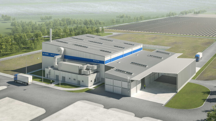 BASF’s plant near Brandenburg is seen as an important step towards closing the loop for the European battery value chain and raw material supply (image courtesy BASF)