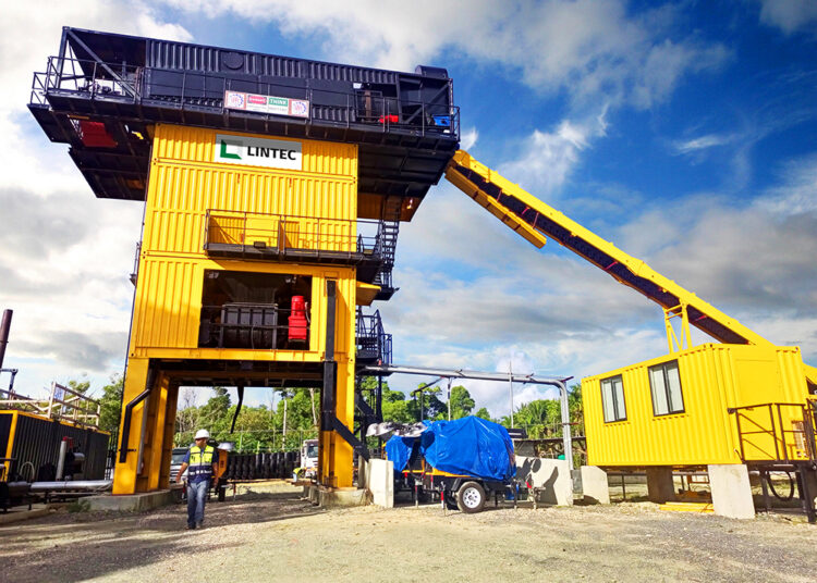 The 2km-long by 61m-wide airport runway on Yap Island will benefit from a new asphalt surface, with the material delivered from a Lintec & Linnhoff containerised plant