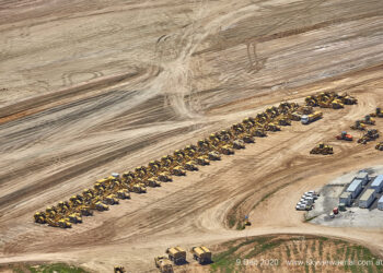 The project has required an extensive machine fleet
