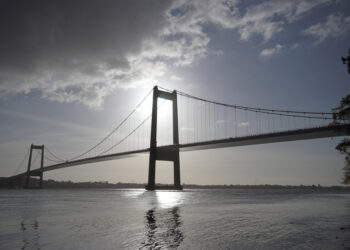 The 1.7km-long New Little Belt Bridge over the Little Belt, the strait of water between Jutland and Funen, carries the European route 20 motorway (image © Carsten Medom Madsen/Dreamstime)