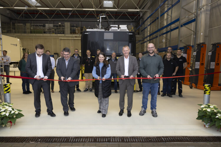 Left to right: Robert Cochanski (Executive Managing Director - CES EMEA and Global Doser Technology Business, Cummins), Jason Ward (European CSPI Leader Cummins), Sabine Sitter (County Main Spessart Kreis), Thomas Stamm (Mayor of Marktheidenfeld) and Heiko Rudloff (Leader of the Works Council at CMHF)
