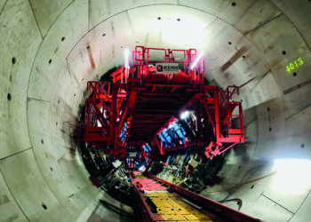 Complete pre-assembly of a secondary lining system, with detailed planning transportation and launch work method statement for complex projects (image courtesy Kern/Peri)