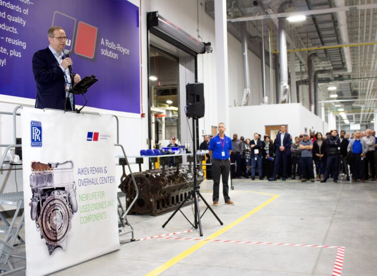 Rolls Royce Power Systems is opening a new remanufacturing facility for engines in South Carolina