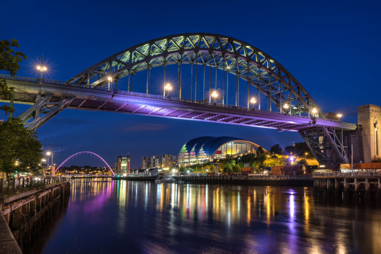 The through-arch steel Tyne Bridge, whose longest span is nearly 162m, took around two and half years to build, opening in February 1928 (image © Gordon Bell/Dreamstime)