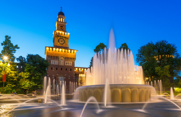 Castello Sforzesco, venue for cocktails and dinner for ASECAP Days 2024, in Milan, Italy (© Ekaterinabelova/Dreamstime)