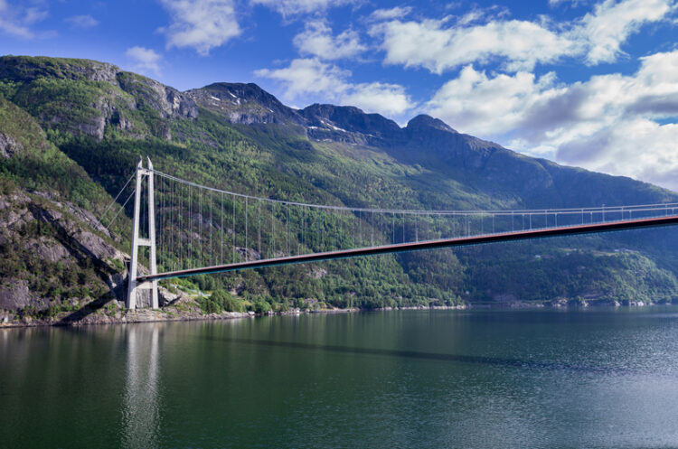The Hardanger Bridge, in Vestland, is the longest suspension bridge in Norway (image © Bj rn Wylezich/Dreamstime)