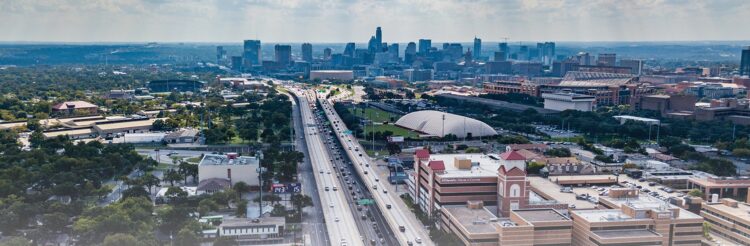 WSP will provide engineering services for the 3km I-35 Capital Express Central Downtown (CapEx-C Downtown) Corridor reconstruction through Austin, Texas - image courtesy of WSP