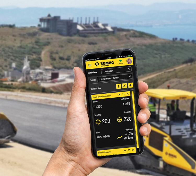 The Bomag Pro system offers improved efficiency by delivering digitalisation at the jobsite