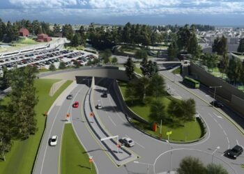 The 1.5km-long tunnel will be a new county road connection between Gjønnes and E18 at Strand (image courtesy Norwegian Public Roads Administration – Statens vegvesen)