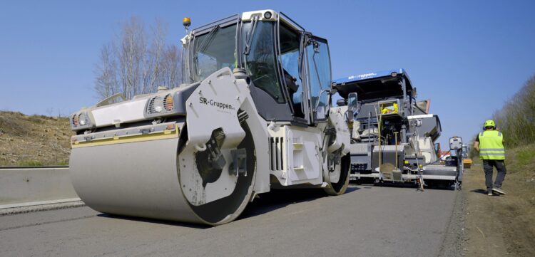 Hamm rollers were used to carry out the compaction duties