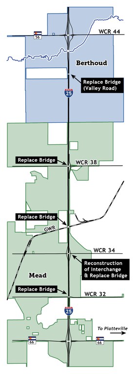 Construction work continues on I-25 in Colorado