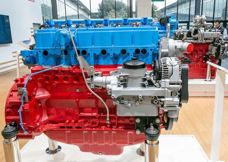 The Deutz TCG 7.8 engine can run on hydrogen as fuel