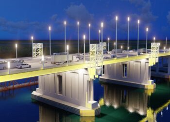 The project length is around 9.6km and includes interstate roadways, bridge approaches, I-10 frontage roads and several interchanges (image courtesy Louisiana Department of Transportation and Development)