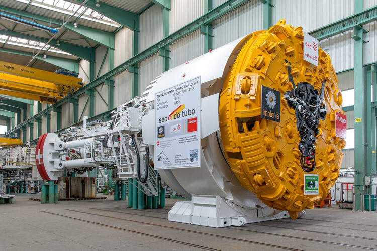 Herrenknecht is supplying the TBM for use in driving a new Gotthard Tunnel tube
