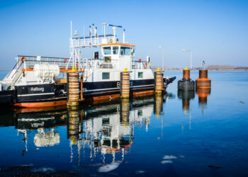 A new bridge and tunnel link could replace the ferry service connecting with Egholm Island in Denmark – image courtesy of © Henrik Stovring| Dreamstime.com