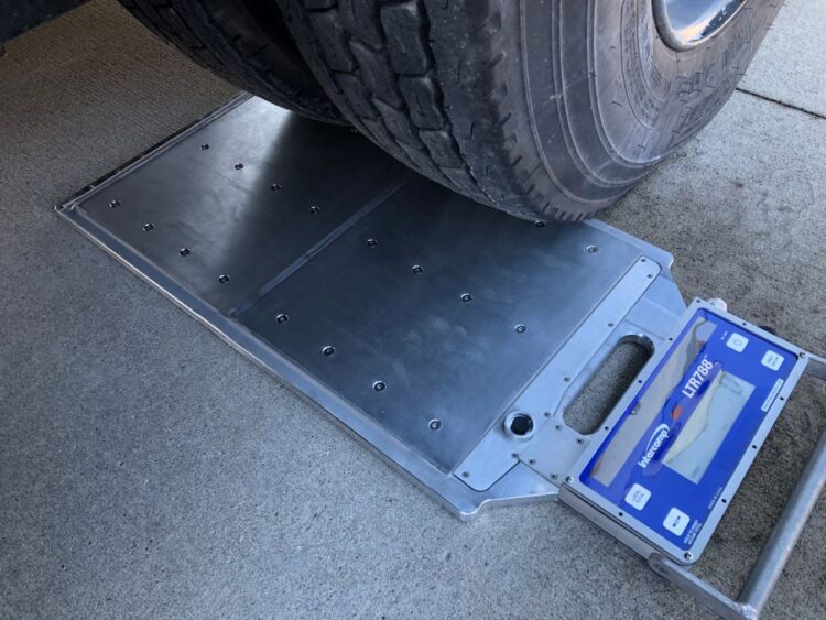 Intercomp created the LTR788 Dual Platform Scale for direct measurement of individual tyre loading in a dual-tyre configuration (image courtesy Intercomp)