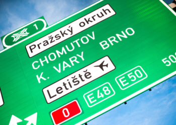 Prague’s D0 is the Czech capitals designated outer ring road, in red, and is the end of many of the country’s main motorways (image © Veronika Dvořáková/Dreamstime)