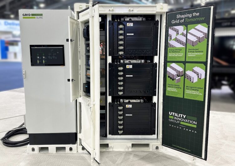 UtilityInnovation Group’s Energy Storage for Resiliency (ESR) platform with Volvo Penta’s BESS subsystem (image courtesy Volvo Penta)