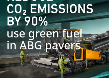 Green fuel reduces CO2 emissions by 90% | New ABG Pavers filled with HVO