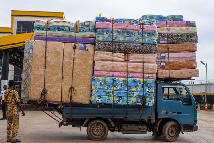 Overloading of trucks is a major problem for road safety in West Africa – image courtesy of © Tolu Owoeye| Dreamstime.com