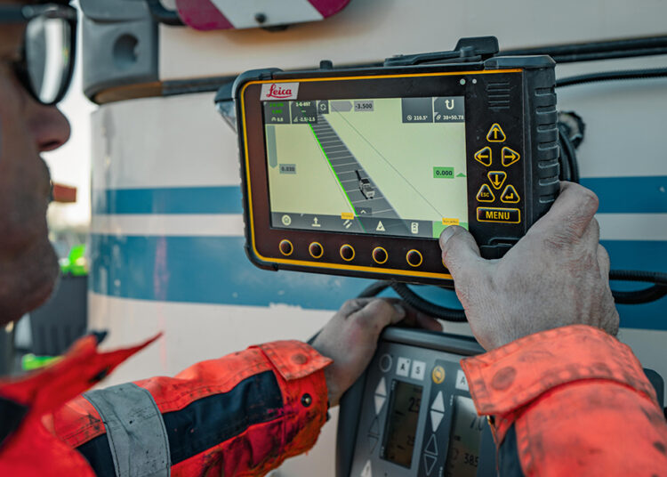 The screen on the machine gave the operator key information about the work in hand