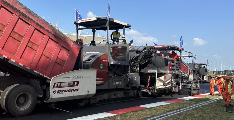 The use of Dynapac material feeders has helped deliver a more consistent paving quality