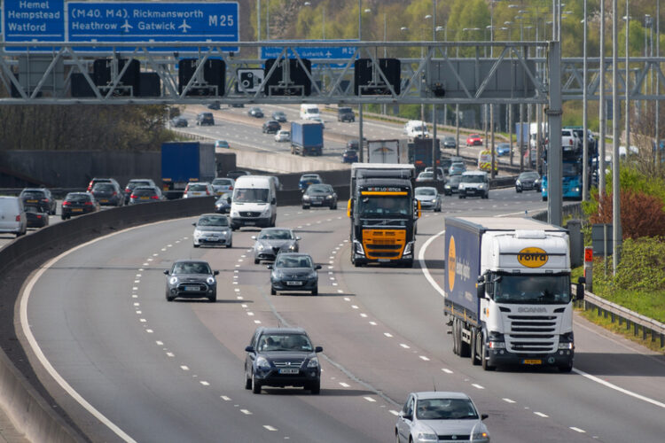 The M25 motorway around London carries amongst the heaviest traffic of any route in Europe and improvements at Junction 10 will help reduce delays for drivers – image courtesy of © Gorgios| Dreamstime.com
