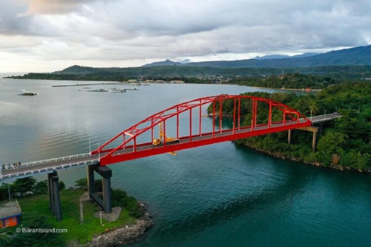 Biliran Bridge, which connects the islands of Biliran and Leyte, was found late last year to have structural defects that meant loads were limited to five tonnes (image courtesy of Biliran Island/Facebook)