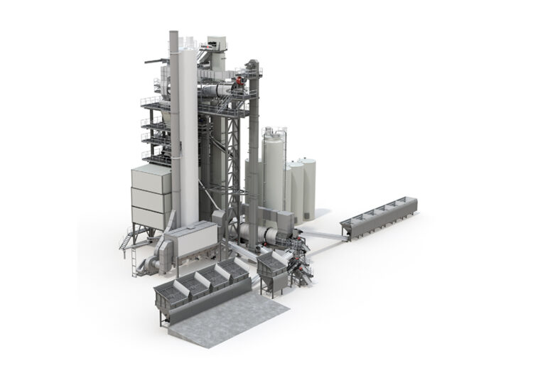 The High Recycling Technology (HRT) Asphalt Batch Plant incorporates up to 100% RAP with extremely low energy consumption and emissions