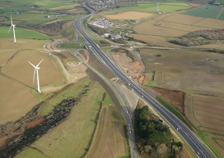 Costain has achieved official recognition for green construction techniques the firm has introduced such as on the A30 project – image courtesy Costain